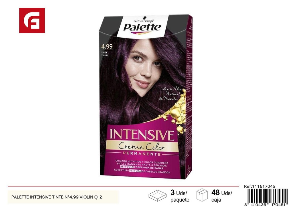 Tinte Palette Intensive Nº4.99 violin, cuidado del cabello