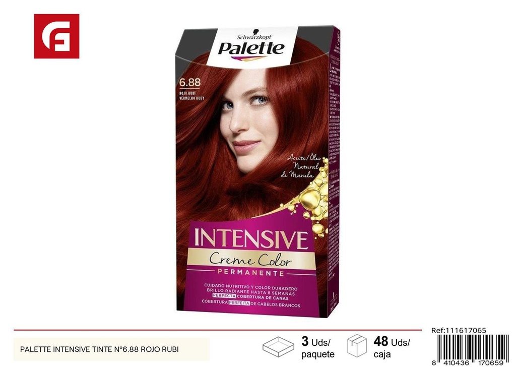 Tinte para el cabello Palette Intensive Nº6.88 Rojo Rubí