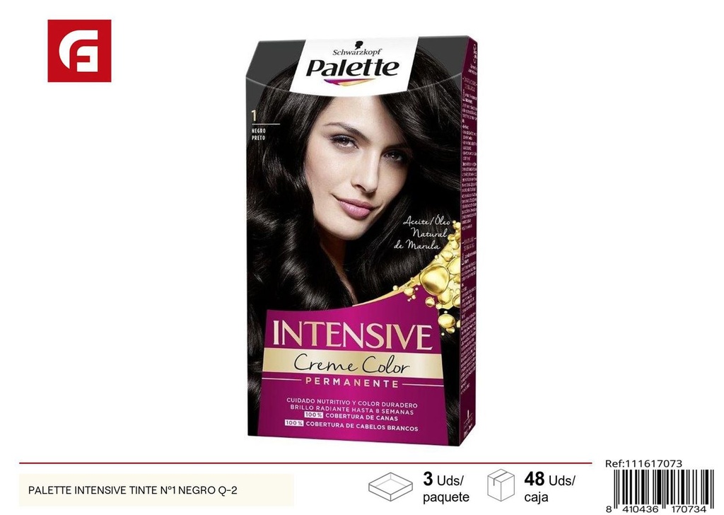 Tinte de cabello Palette Intensive Nº1 negro