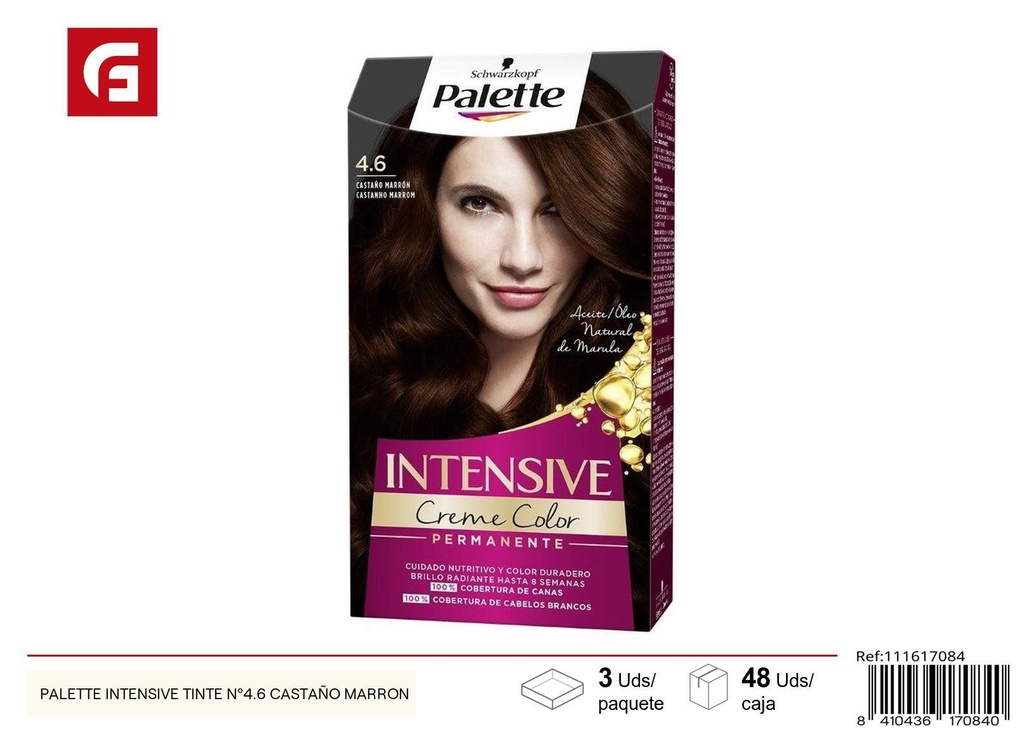Tinte para el cabello Palette Intensive Nº4.6 Castaño Marrón