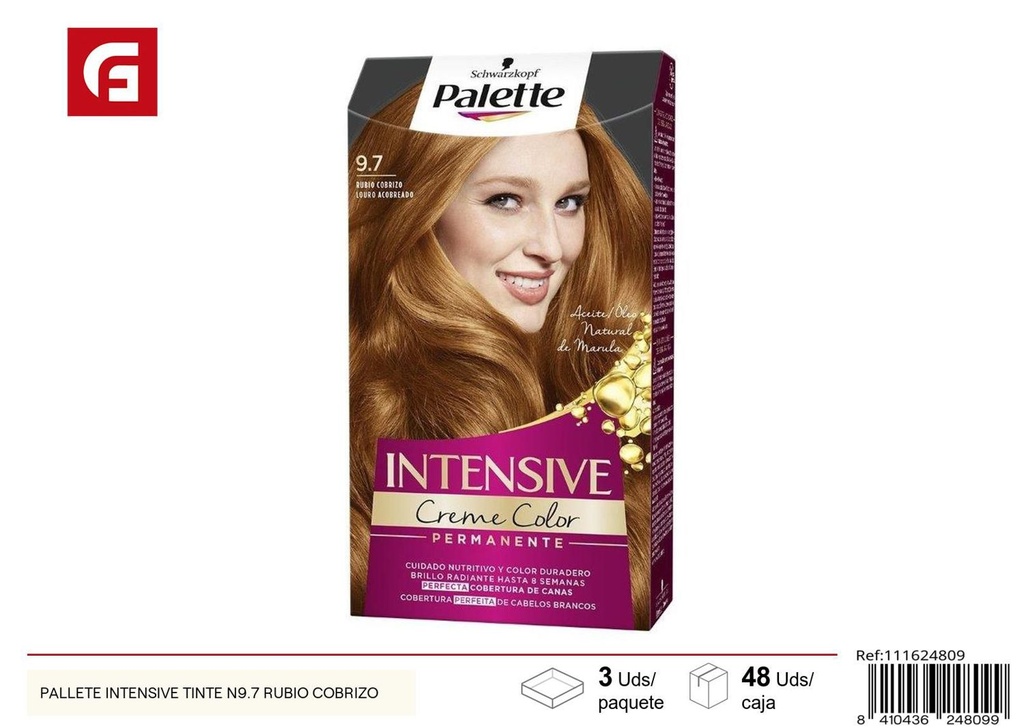 Tinte Palette Intensive N9.7 Rubio Cobizo - Coloración capilar y cuidado personal
