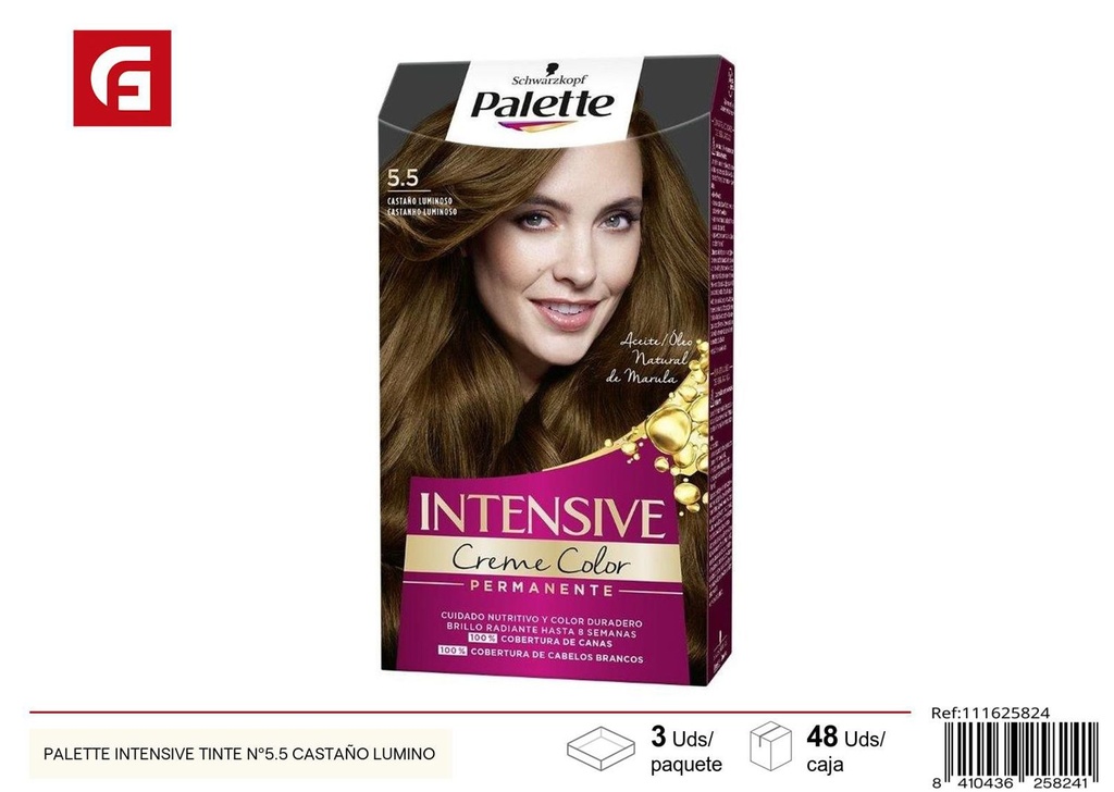 Tinte Palette Intensive Nº5.5 Castaño Lumino - Coloración capilar y cuidado personal
