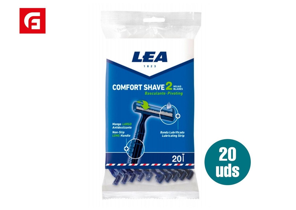 Maquinilla de afeitar LEA Comfort Shave 2 hojas 20 uds