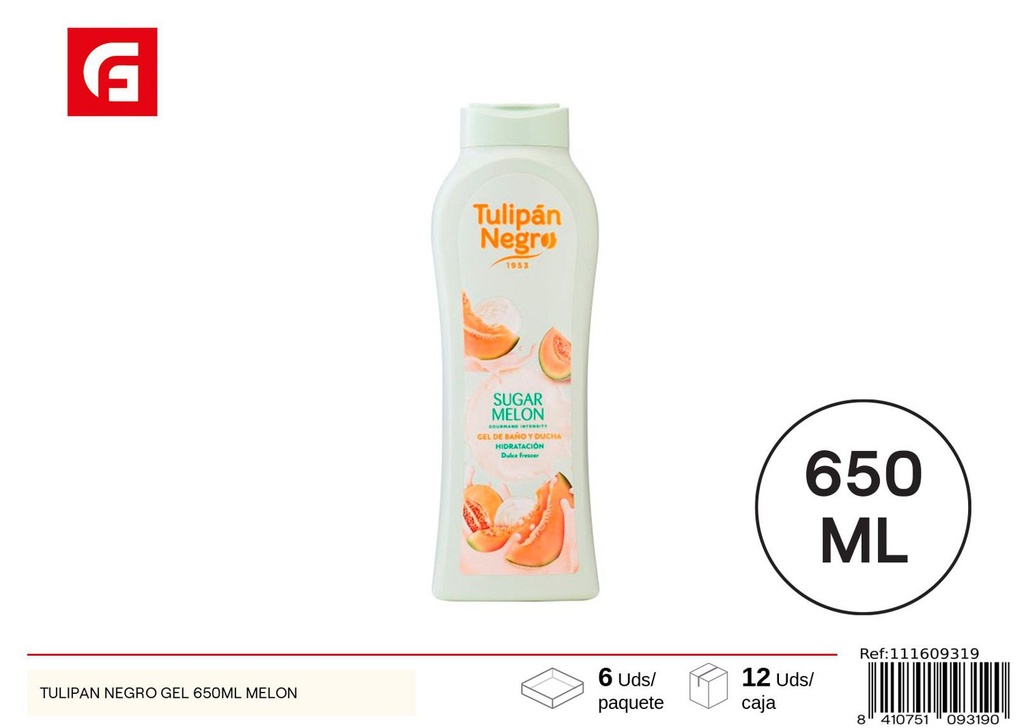 Gel de ducha Tulipán Negro 650ml melón