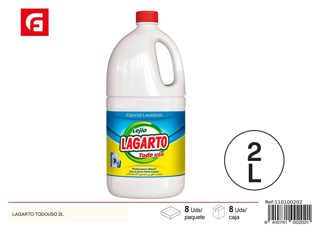 Limpiador multiusos Lagarto, 2L para limpieza del hogar