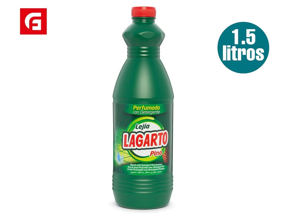 Lejía Lagarto Pino 1.5L para limpieza del hogar