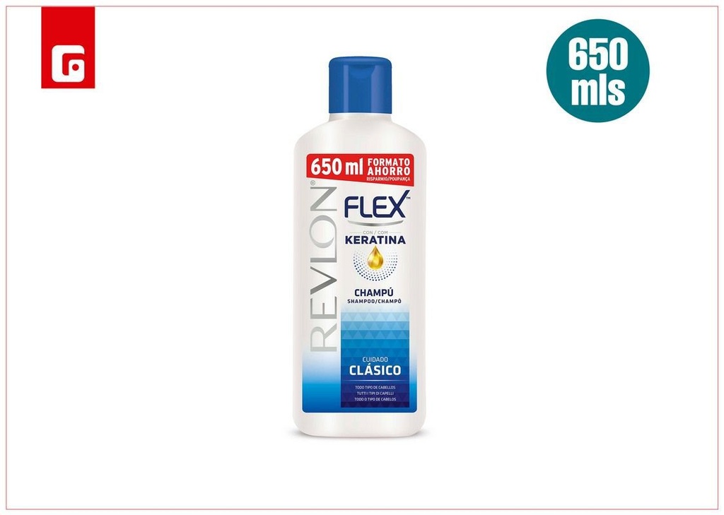 Champú Flex 650ml cabello normal para cuidado del cabello