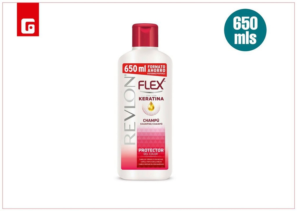 Champú Flex 650ML para cabellos teñidos - Productos de cuidado personal