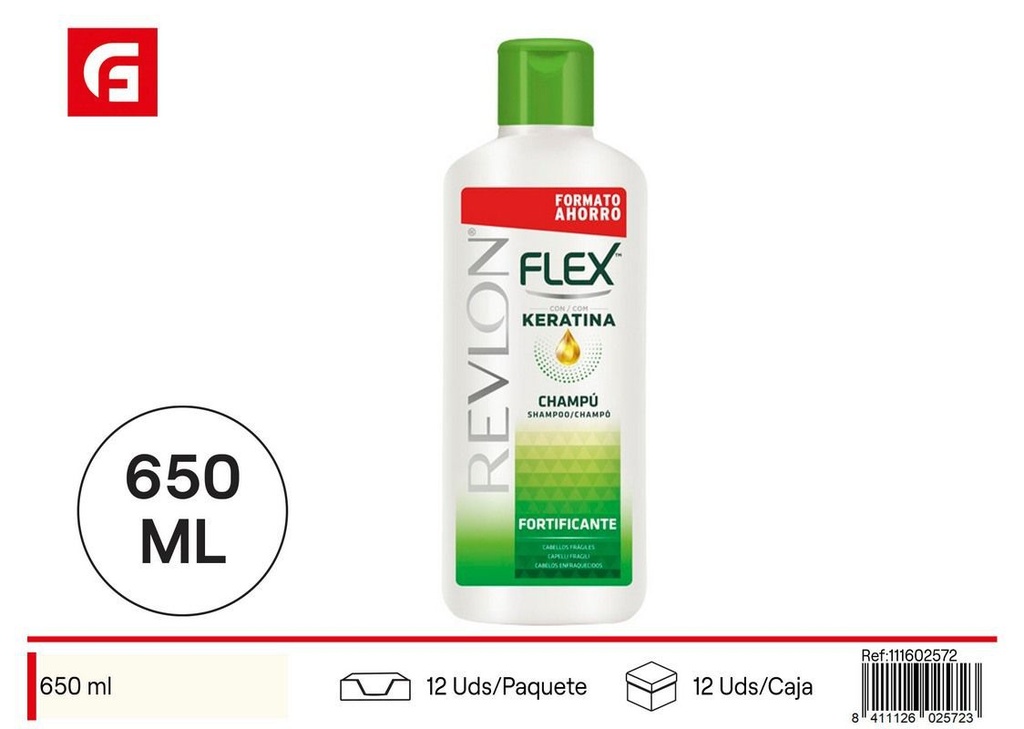 Champú fortificante Flex 650ml para cuidado del cabello