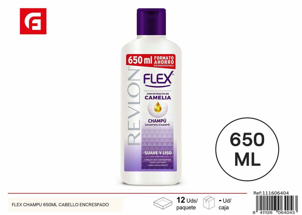 Champú Flex 650ml para cabello encrespado