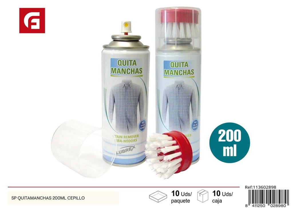 Quitamanchas en spray con cepillo 200ml