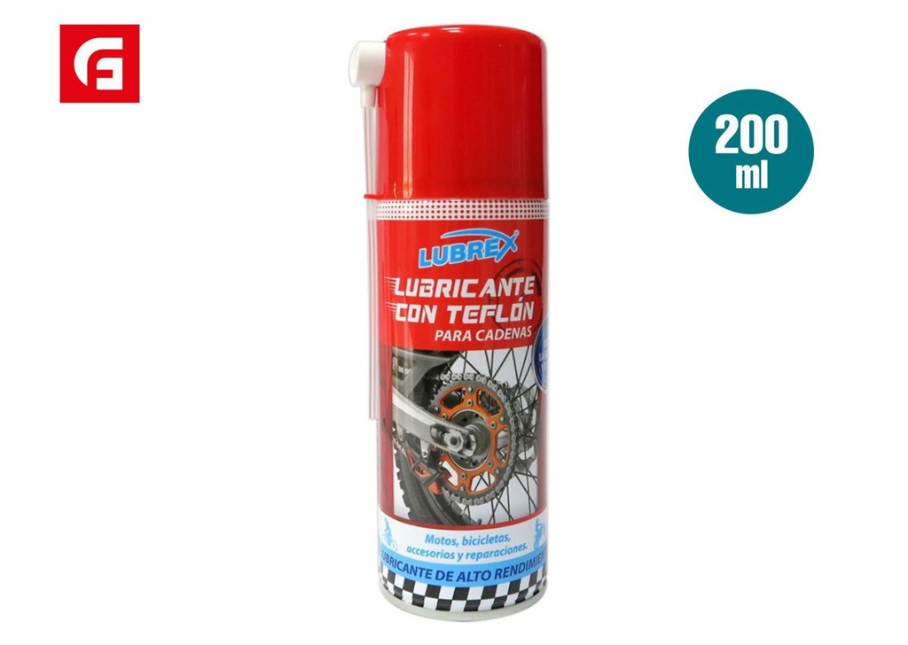 SPRAY lubricante Lubrex 200ml para cadena y mantenimiento