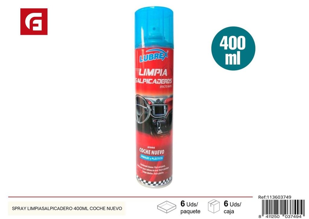 Limpiador de salpicadero 400ml coche nuevo