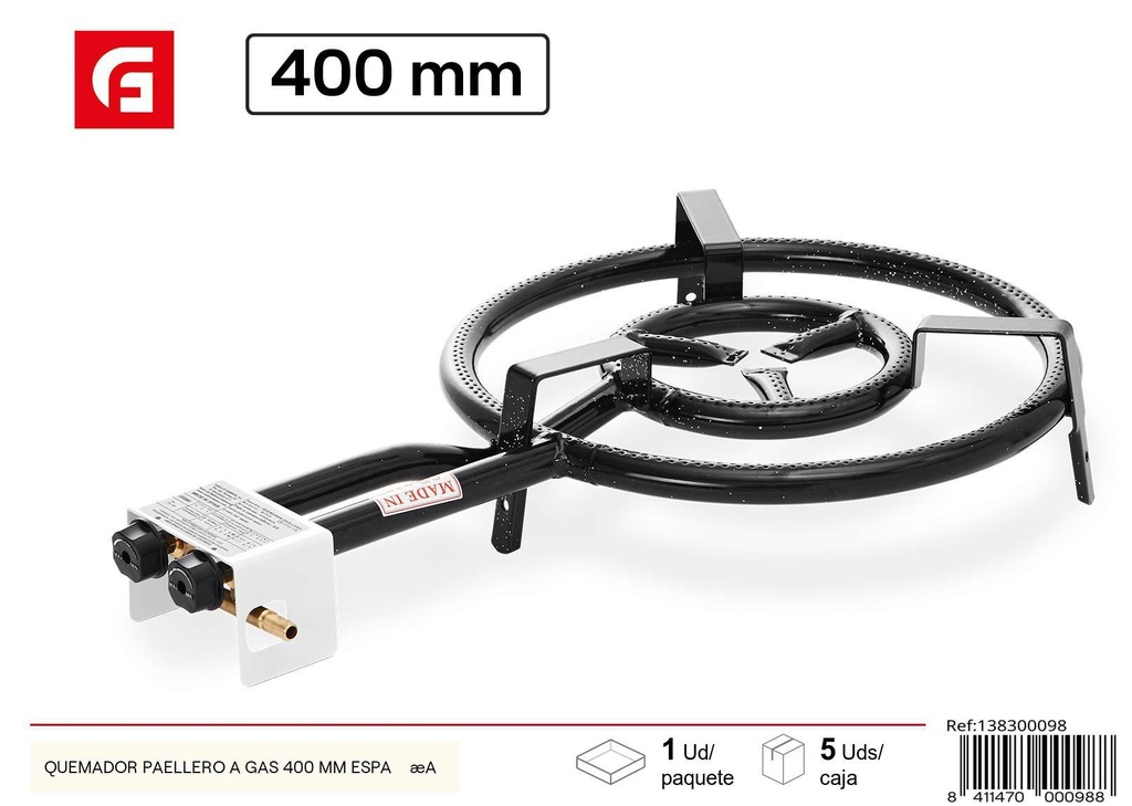 Quemador Paellero a Gas 40cm - Utensilios de Cocina