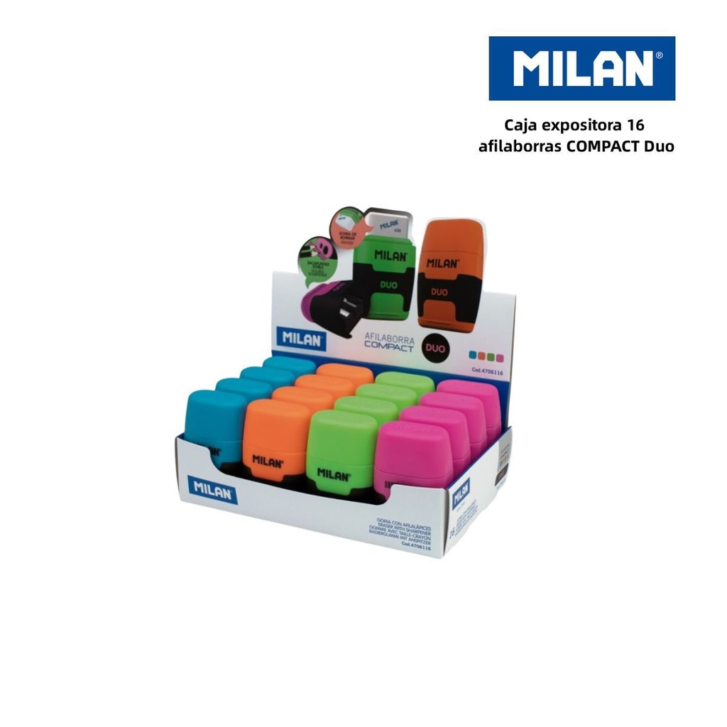 Caja expositora de 16 afilaborras COMPACT Duo Milan