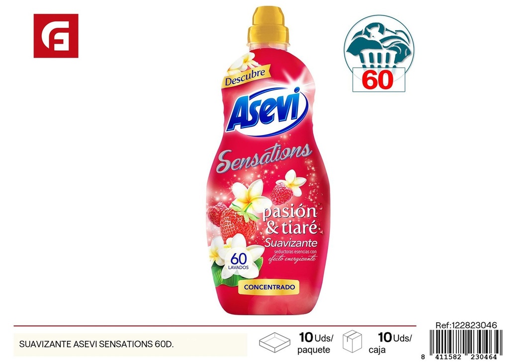 Suavizante ASEVI SENSATIONS 60D - Productos de limpieza