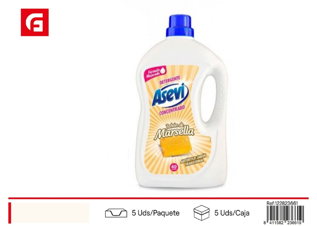 Detergente para ropa ASEVI Merced 40D - Productos de limpieza