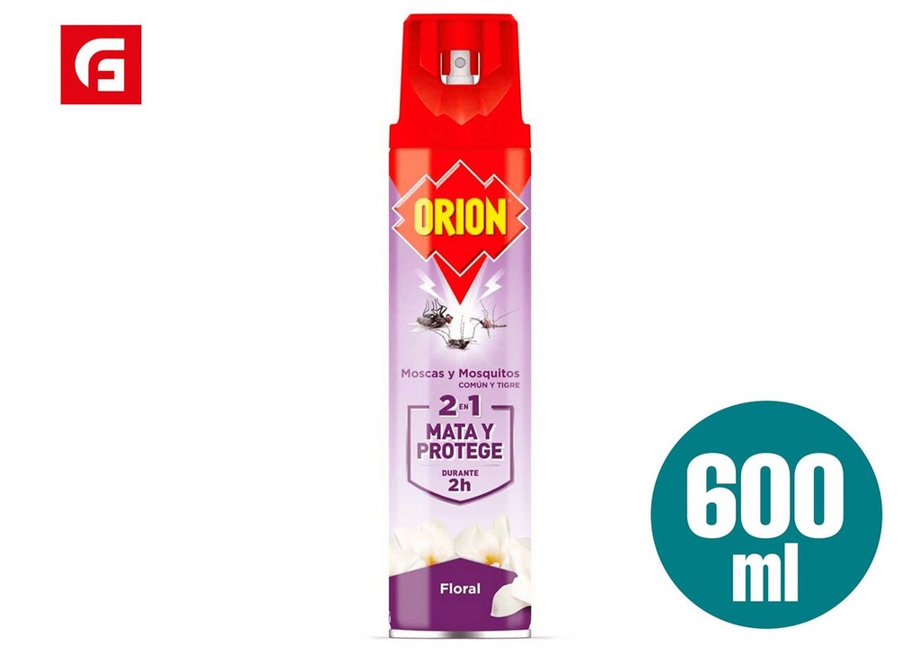 Insecticida Orion 600ml 2en1 para moscas y mosquitos