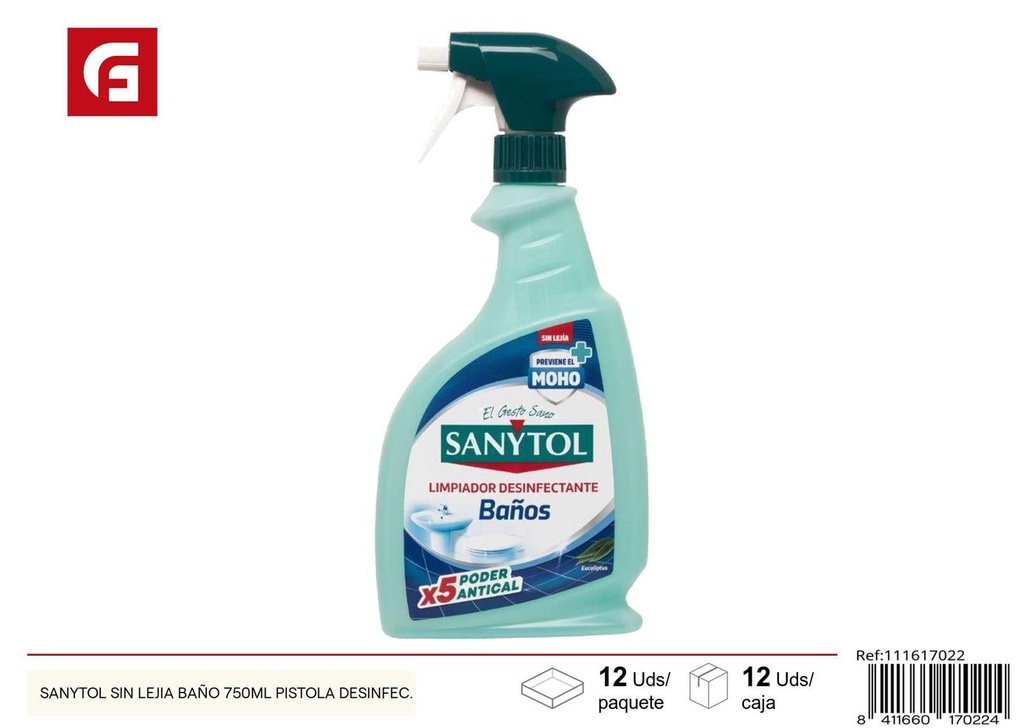 Desinfectante sin lejía Sanytol baño 750ml