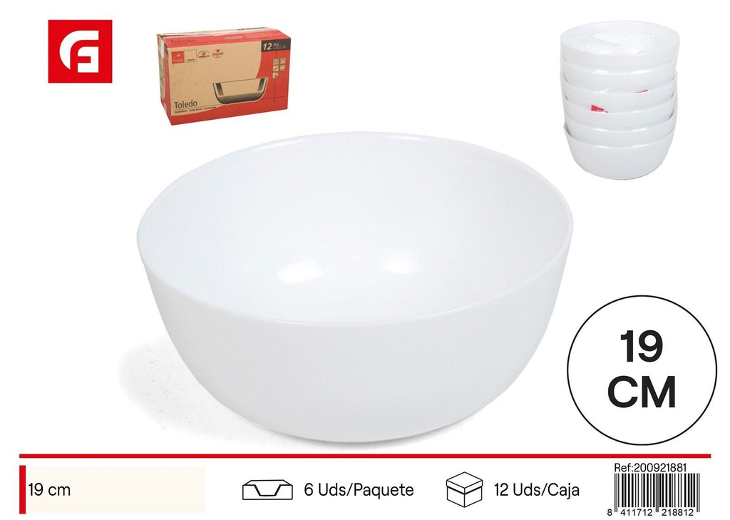 Ensaladera Toledo 19cm de cerámica para servir ensaladas