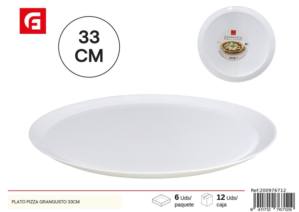 Plato de cerámica para pizza Grangusto 33cm - Vajilla