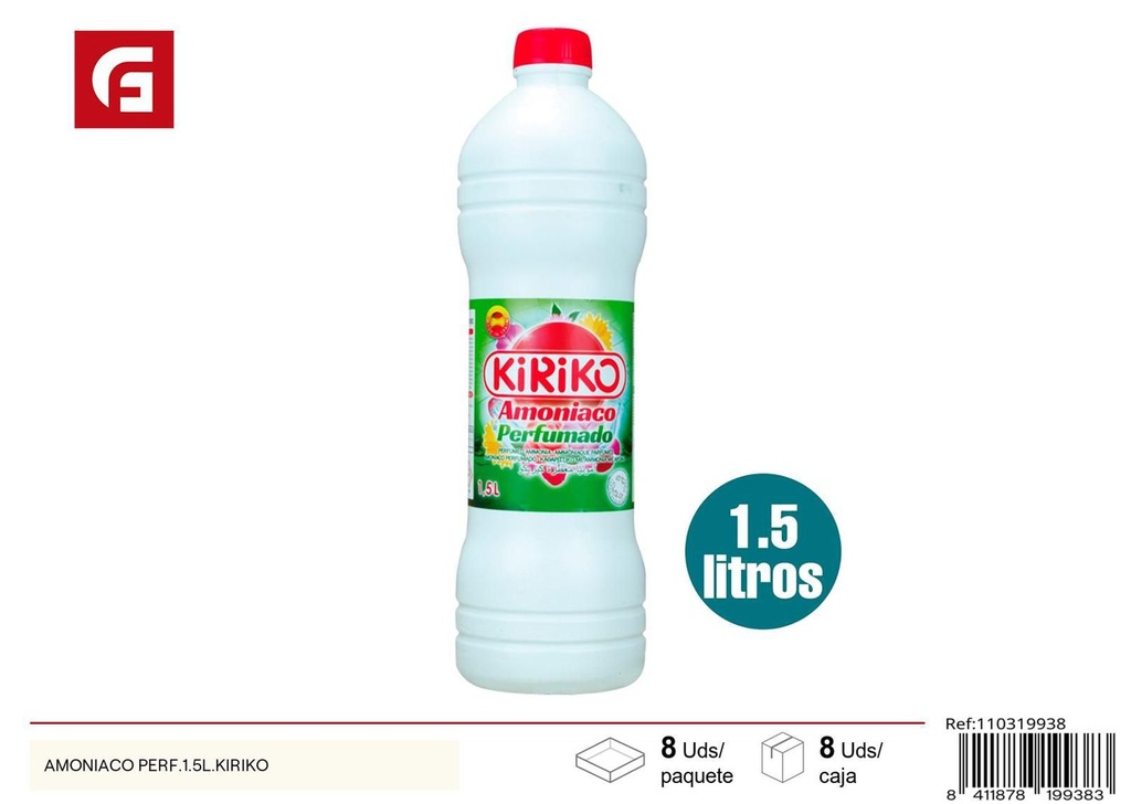 Amoniaco perfumado 1.5L Kiriko - Productos de limpieza y desinfección