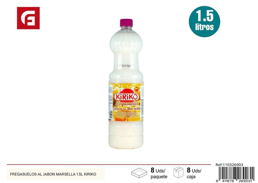 Fregasuelos al jabón Marsella 1.5L - Productos de limpieza