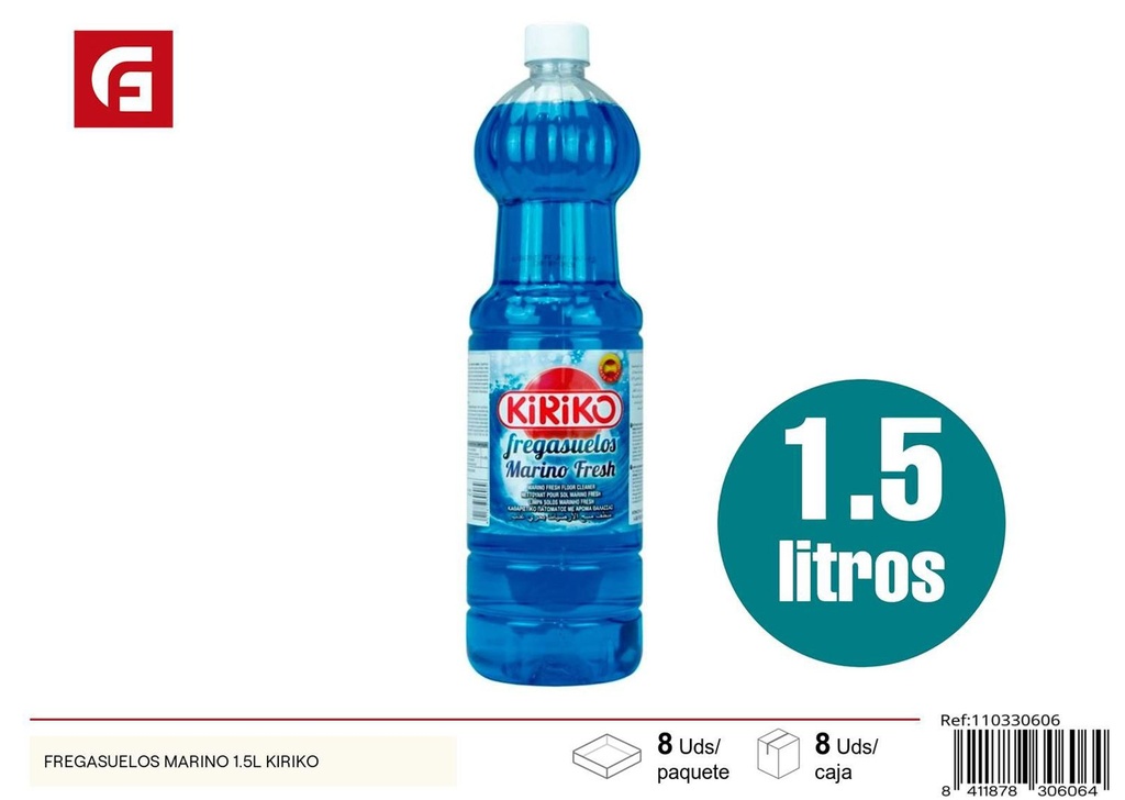 Fregasuelos marino 1.5L Kiriko para limpieza de suelos