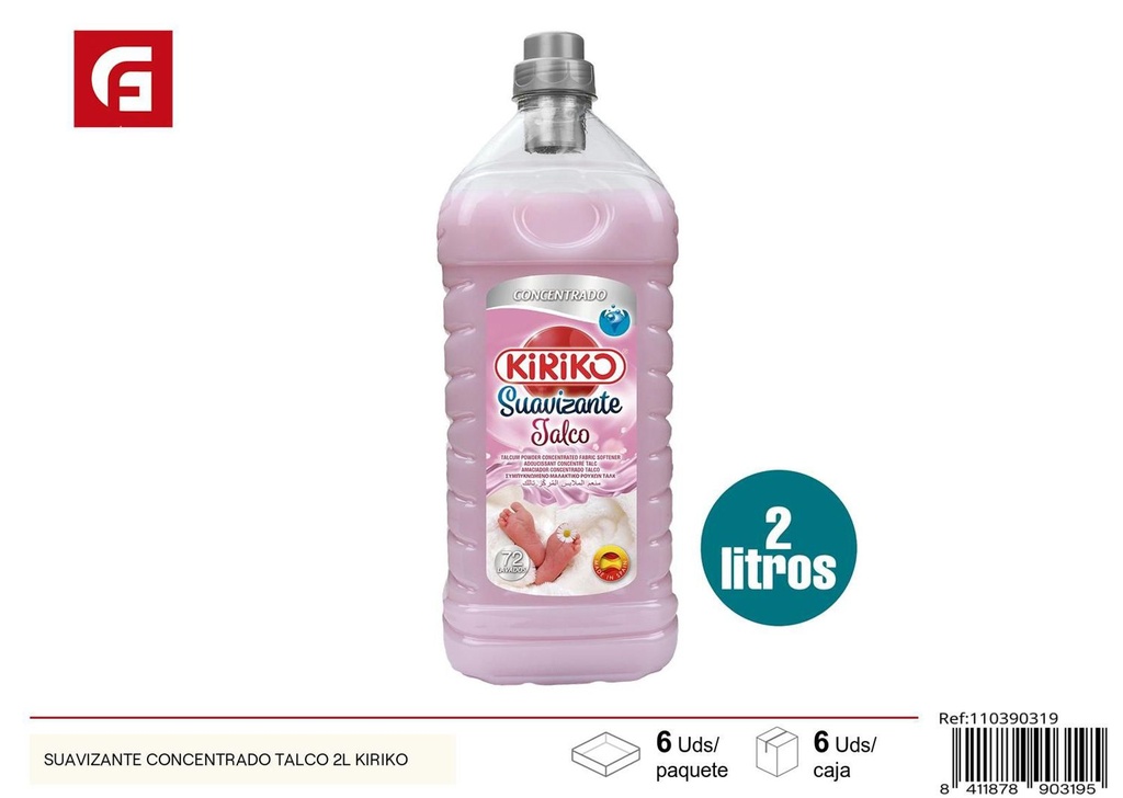 Suavizante concentrado talco 2L - Productos de limpieza