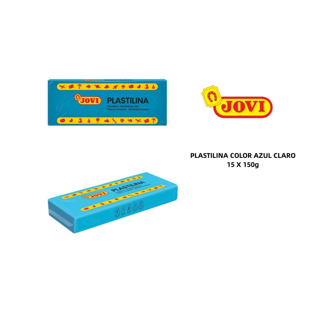 Plastilina 150g color azul claro