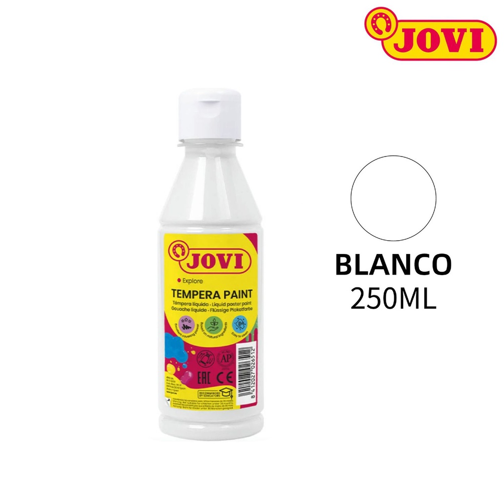 Tempera Jovi 250ml blanco para pintura