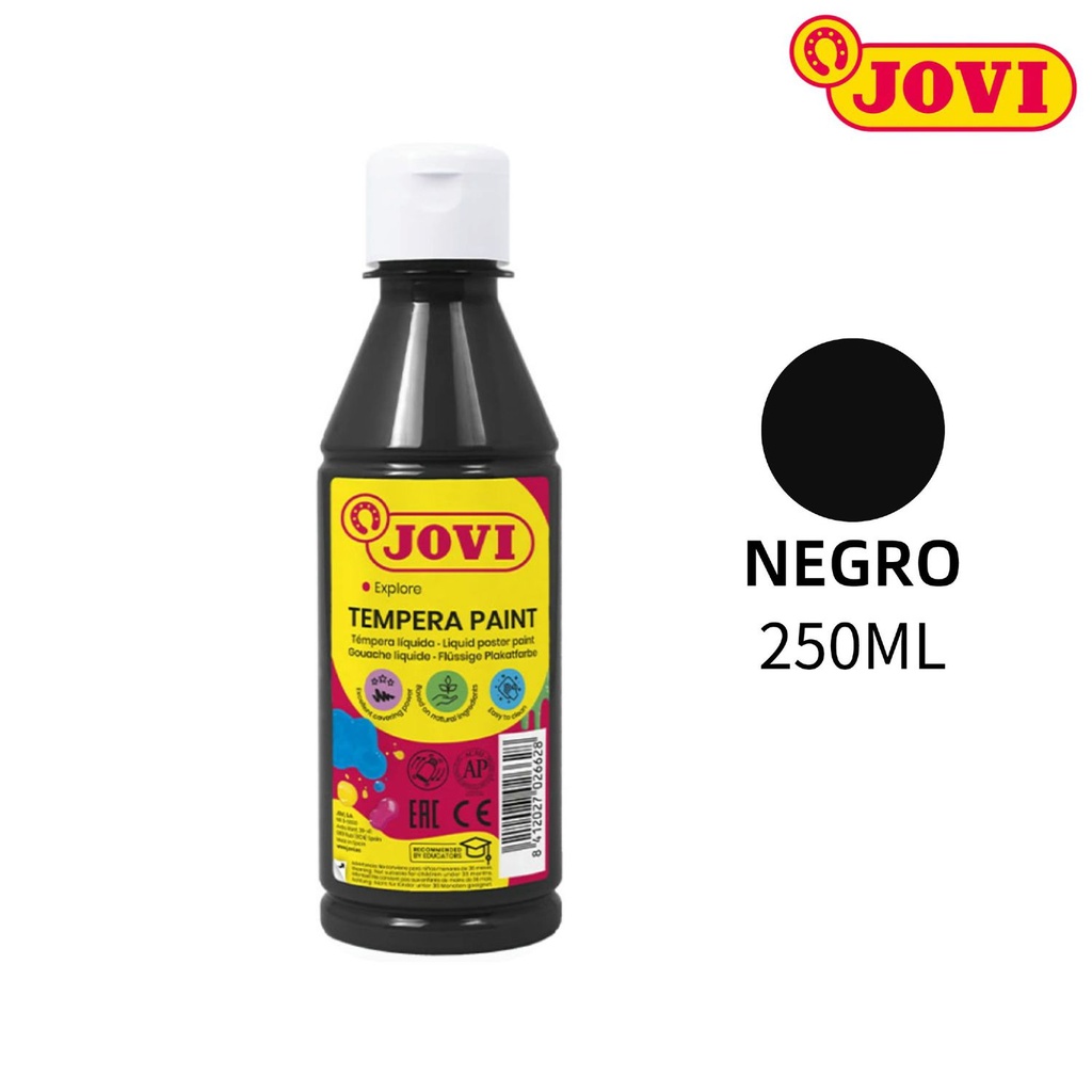 Tempera paint botella 250ml negro