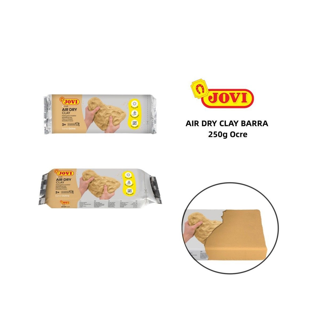 Pasta endurecible de arcilla 250g ocre para manualidades