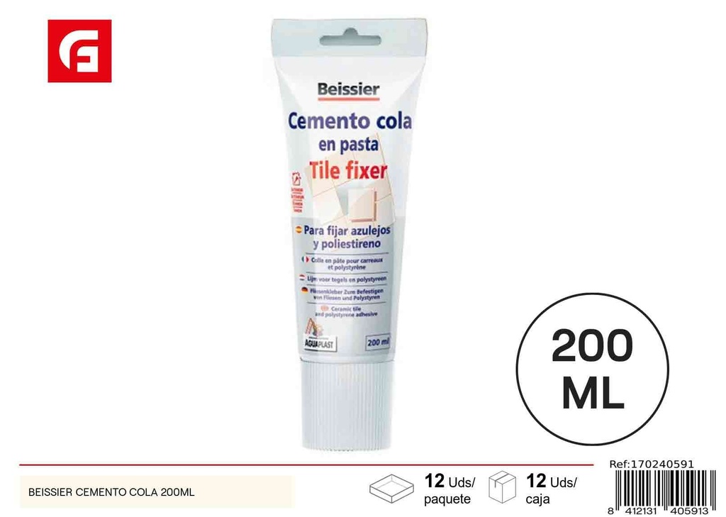 Cemento cola Beissier 200ml - Pintura y reparaciones