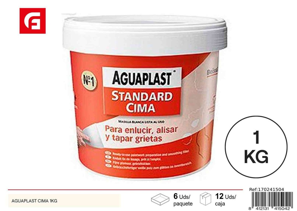 Aguaplast Cima pasta 1kg para relleno y reparación