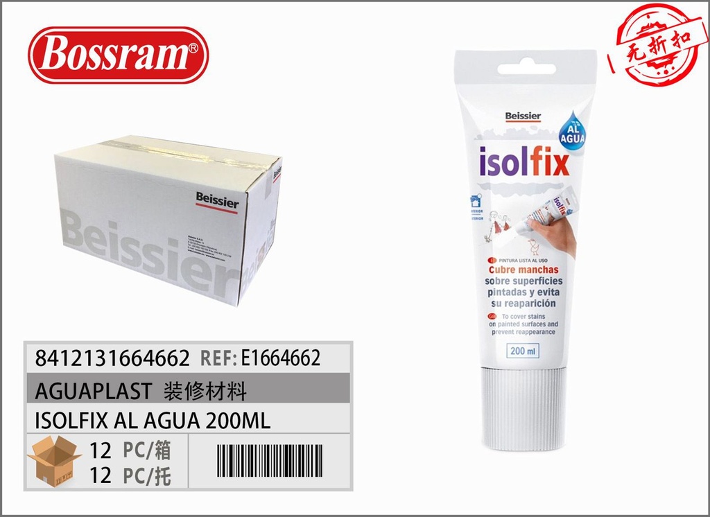 Aguaplast Isolfix al agua 200ml para reparaciones y construcción