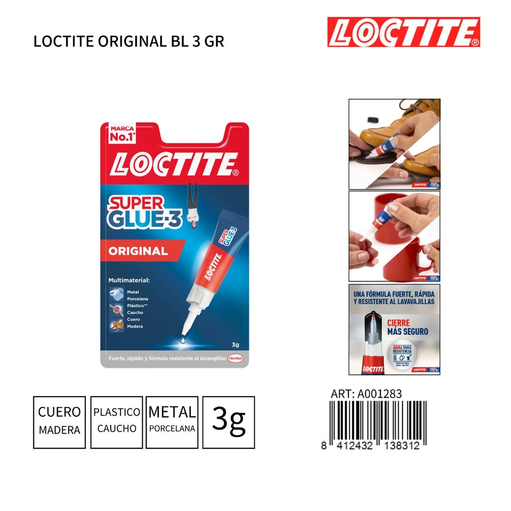 Loctite original 3g adhesivo instantáneo