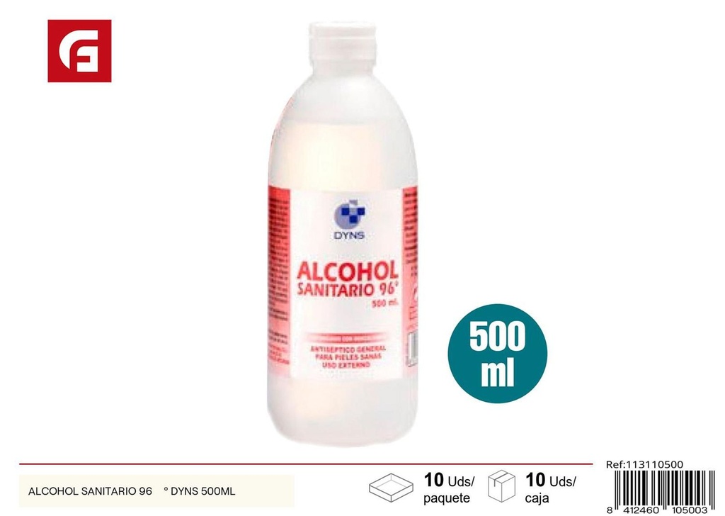 Alcohol sanitario 96º 500ml