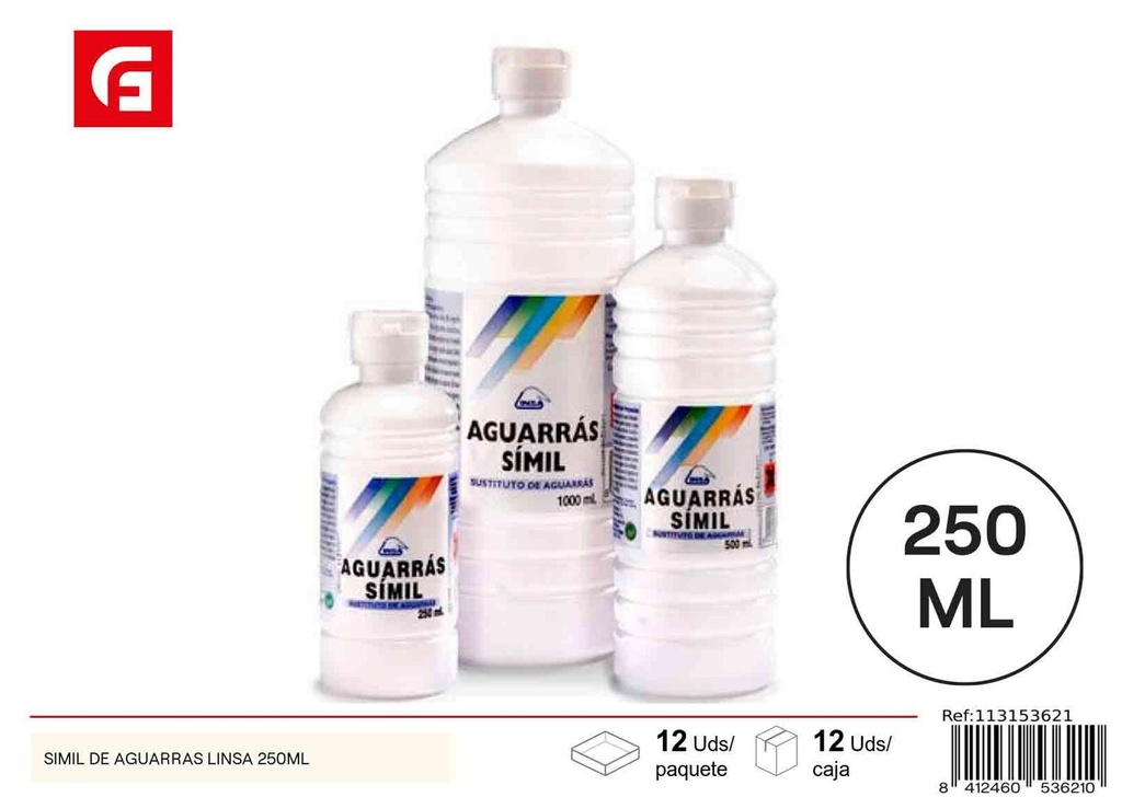 Similar de aguarrás LinSA 250ML - Pintura y disolventes