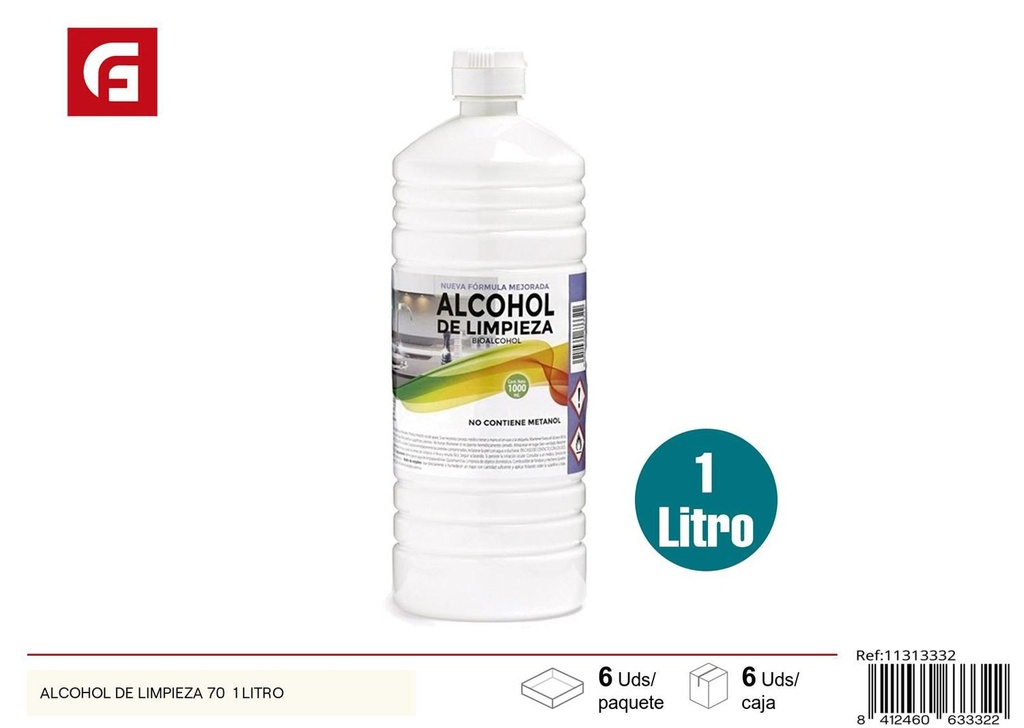Alcohol de limpieza 70 1 litro - Productos de limpieza