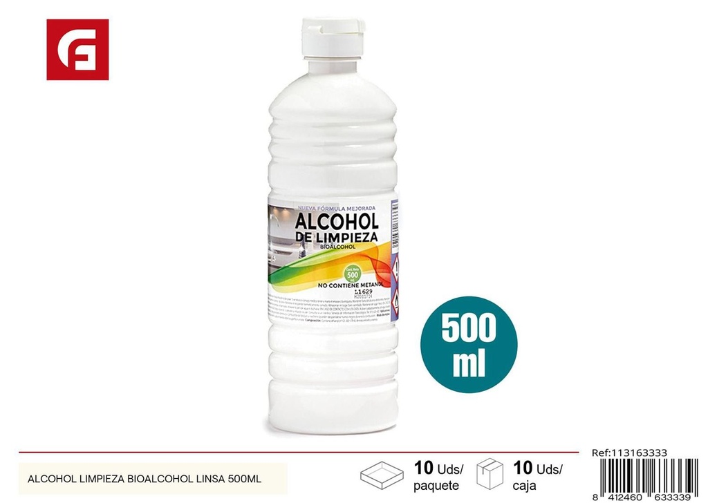 Alcohol de limpieza bioalcohol Linsa 500ml