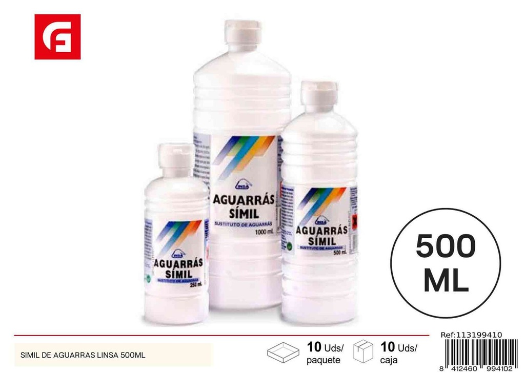 Simil de aguarrás Linasa 500ml para bricolaje y manualidades