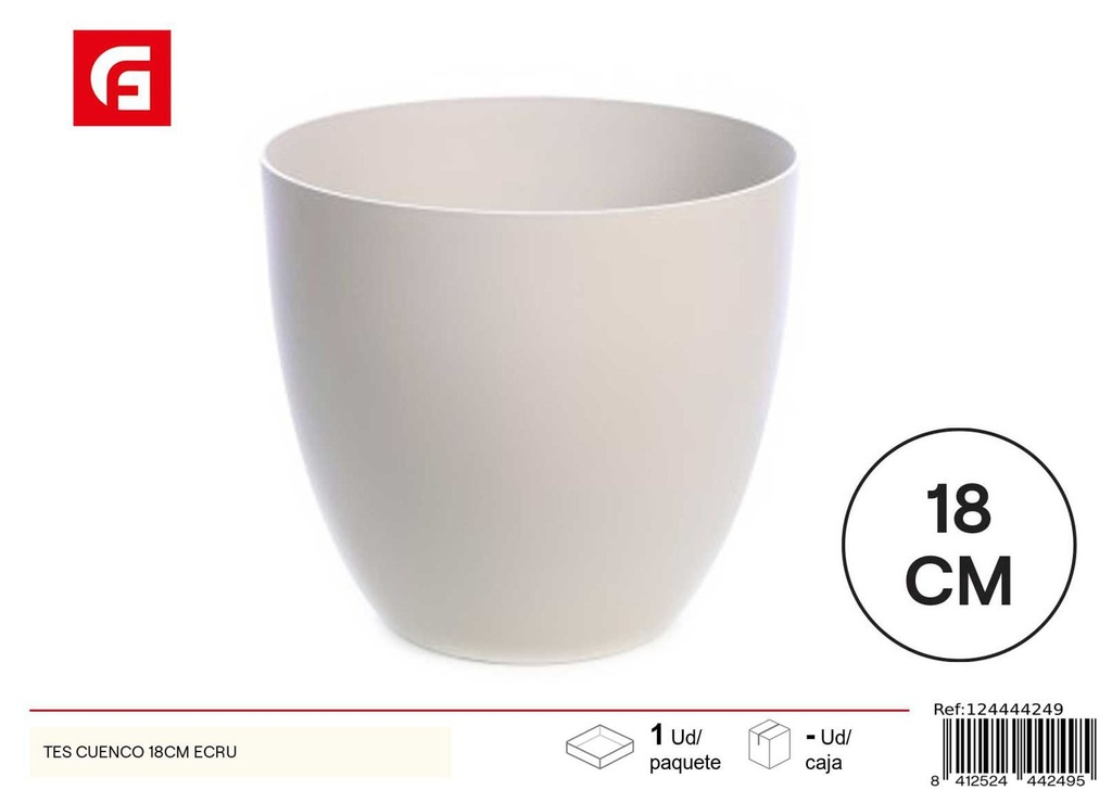 Maceta TES Cuenco 18CM Ecru - Decoración y jardinería