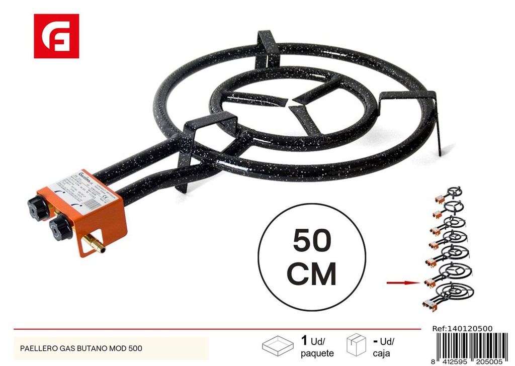 Paellero a gas butano mod 500 cocina camping