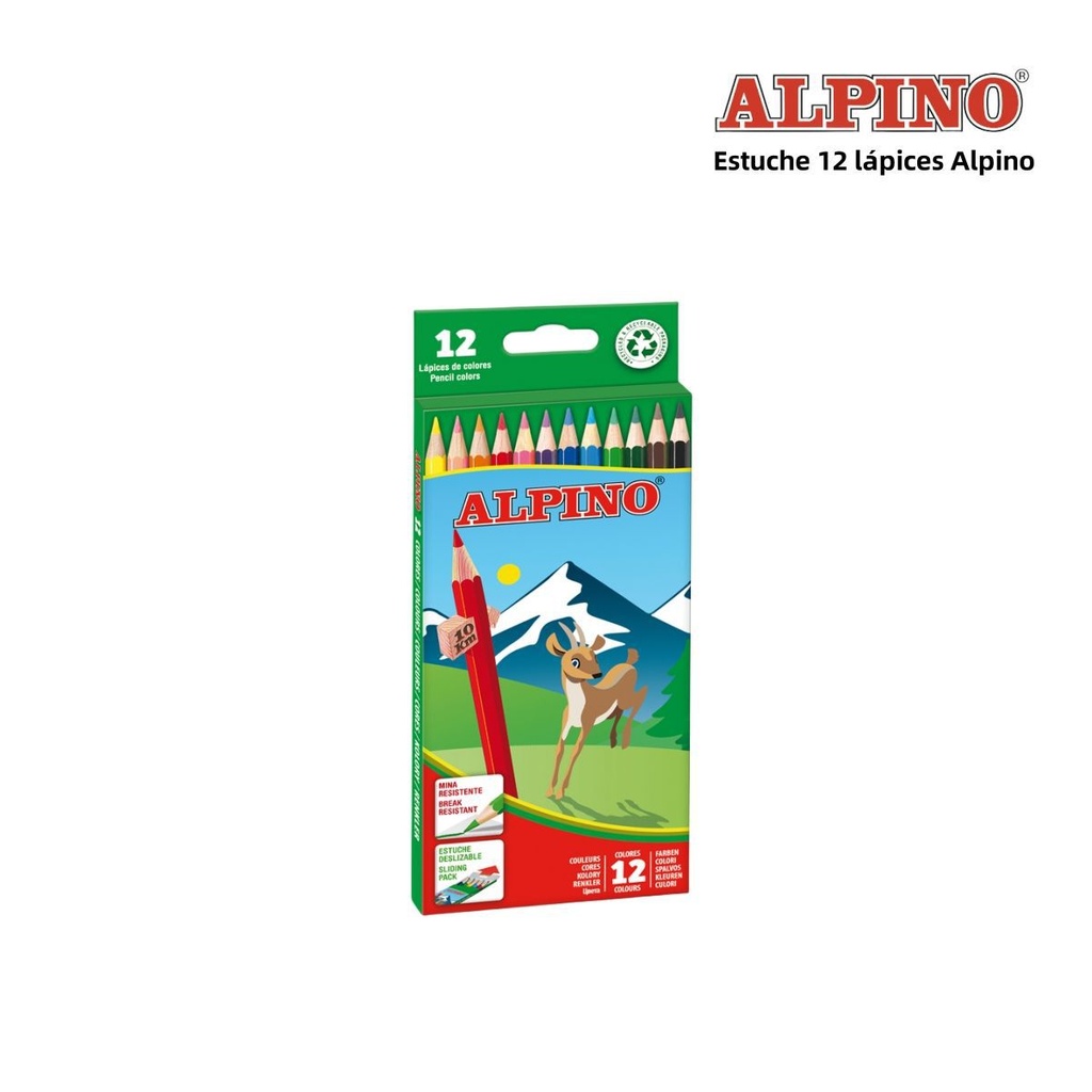 Lápices de colores Alpino 12 piezas - Material de oficina