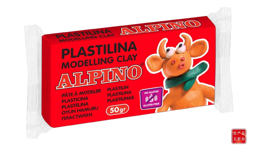 Plastilina Alpino 50grs rojo