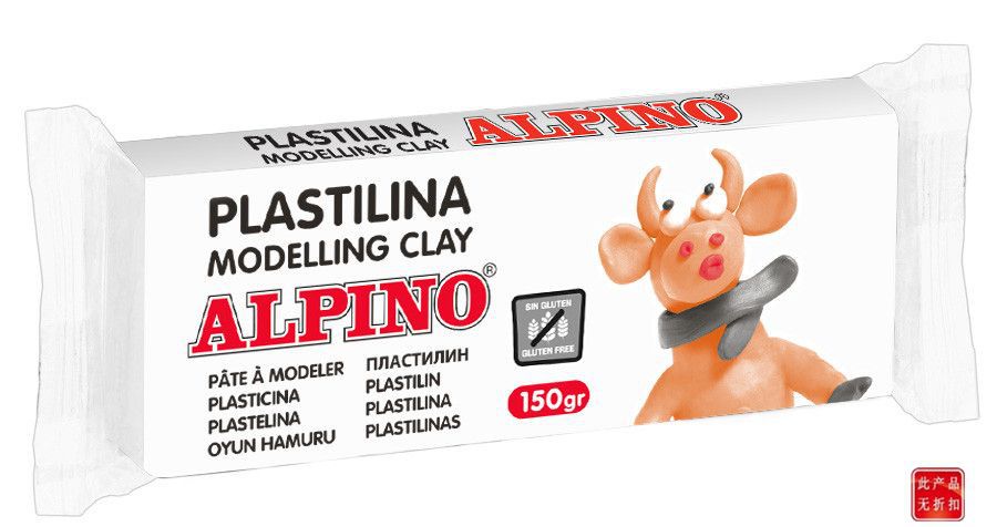 Plastilina blanco 150g Alpino