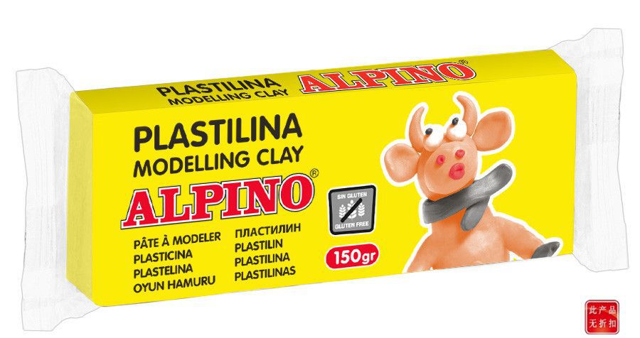 Plastilina 150gr amarillo Alpino material escolar