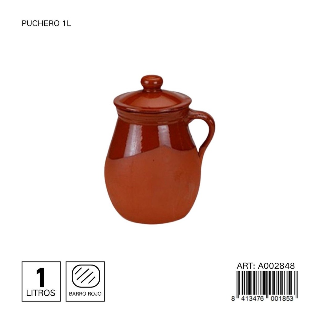 Pucherito de 1 litro para cocina tradicional - Utensilios de cocina