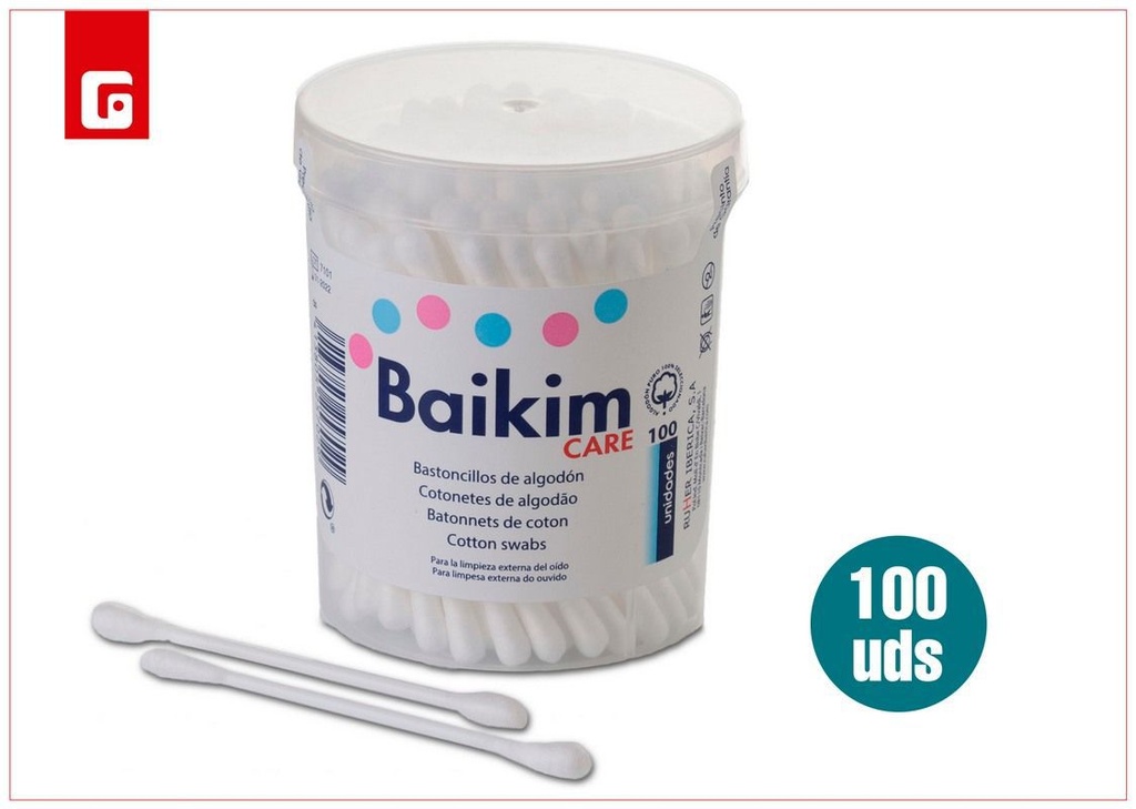 Bastoncillos de algodón 100u